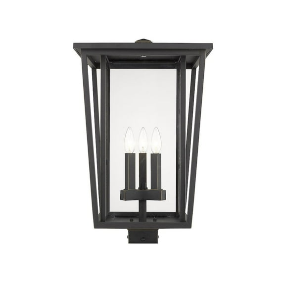 Seoul 3 Light Outdoor Post Mount Fixture Clear