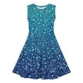 thumbnail image 5 of CHEEREAM Girls Kids Summer Sleeveless Sundress Birthday Outfit Sequin Print Twirly Party Clothes 4-13 Years, 5 of 5