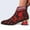 Red, variant on UTTOASFAY Women'S Boots Clearance, Women Boots Retro Embroidered Rhinestone Thick Heel Shoes Boots Plus Size Boots Flash Picks