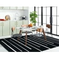 thumbnail image 3 of SAFAVIEH Montauk Oswald Geometric Striped Cotton Area Rug, Black/Ivory, 3' x 5', 3 of 9