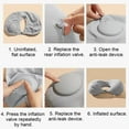 thumbnail image 5 of UHIAGREE Inflatable Neck Pillows for Travel,2 Pack Airplane Pillow for Traveling, Office, Home(Gray), 5 of 8