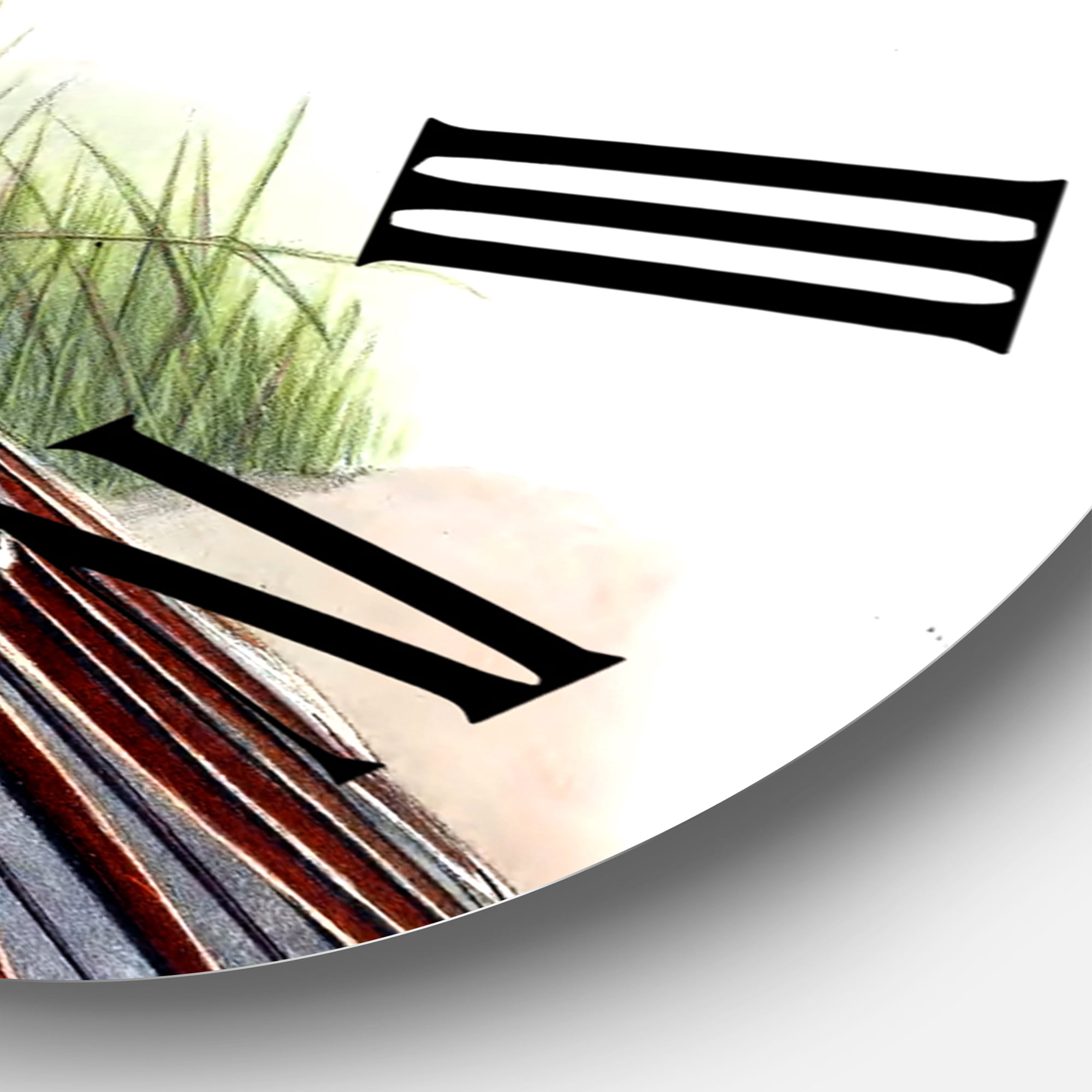 Designart 1 in Quartz Farmhouse Wall Clock