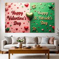 thumbnail image 4 of Valentine's St. Patrick's Day Holiday Celebration Backdrop Banner Decorative Background Party Event Festive Theme Display Décor Two Sided Design, 4 of 5