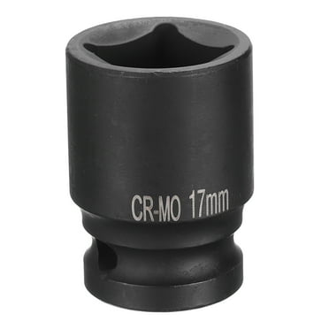 4 Point Square Socket 1/2" Drive 17mm Metric CR-MO Square Impact Wheel Socket
