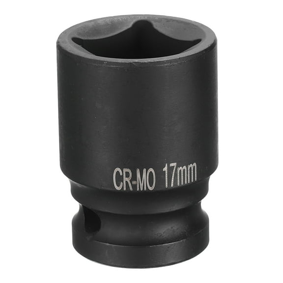 4 Point Square Socket 1/2" Drive 17mm Metric CR-MO Square Impact Wheel Socket