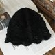 thumbnail image 1 of Gorro tejido a mano con flores para mujer, gorro fino con encaje transpirable, hilo de algodón, puntera de ganchillo, primavera y verano, 1 of 4