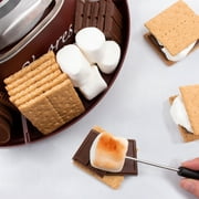 Nostalgia Indoor Smores Maker Smores Kit, Electric Smore Maker with 4 Marshmallows Roasting Forks, Brown