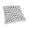 thumbnail image 3 of Black White Leopard Square Throw Pillow Covers Couch Decorative Pillow Cases Outdoor Sofa Cushion Cover Modern Decor for Bed Living Room 16" x 16", 3 of 7
