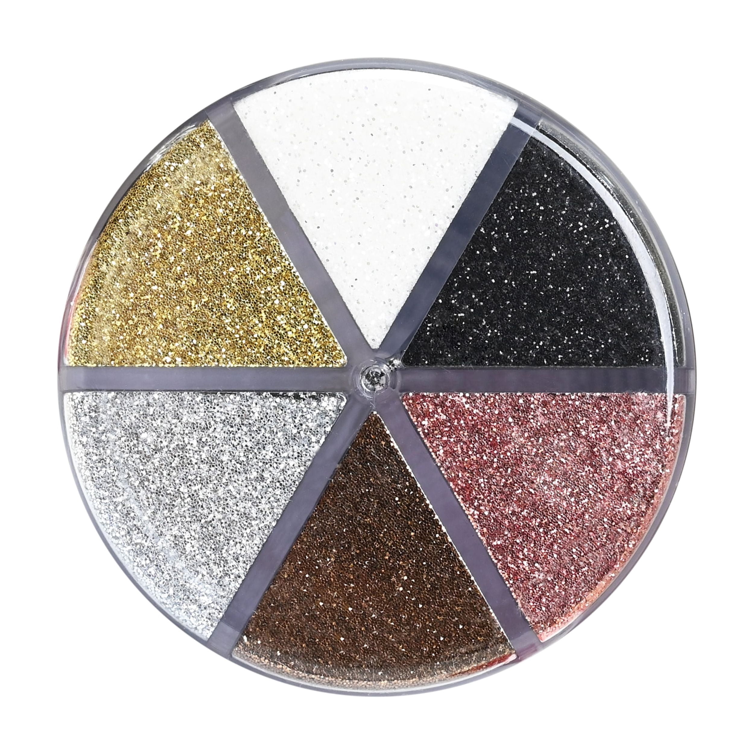 Hello Hobby Metallic Glitter Shaker with 6 Compartment Assorted Colors