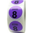 thumbnail image 1 of Taille de Chaussure Violette 8 Autocollants 0.75 Pouces Pouce Rond Lot de 500, 1 of 1