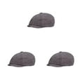 thumbnail image 2 of ZLight Men Flat Cap Portable Reusable Replacement Ergonomic Gentleman Hat Berets Light Grey 3Set, 2 of 6