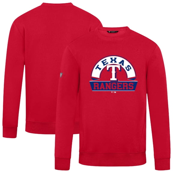 Men's Levelwear Red Texas Rangers Zane Banner Arch Sweatshirt
