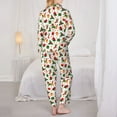 thumbnail image 3 of Pajama Sets for Women 2 Pcs, Christmas Hat Cute Puppy Button Down Long Sleeve Sleepwear Lounge PJ Sets, 3 of 6