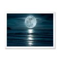 thumbnail image 1 of Designart Super Moon Over The Sea I Framed Wall Art, 1 of 4
