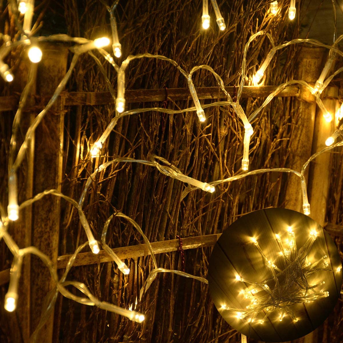 WholeSale Christmas LED Fairy String Lights, 50 LED Mini Bulb LED Battery Powered String Umbrella Lights Bedroom Ambient Decor Light String for Indoor Wedding Party Christmas Holiday Decor, Warm White - image 2 of 11