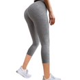thumbnail image 3 of Frostluinai Women'S Bubble High Waist Tik Tok Yoga Pants Solid Color Textured Abdomen Slimming Hip Leggings Exercise Running Hip Plus Size Cropped Pants, 3 of 5