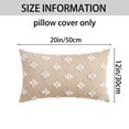thumbnail image 6 of REGALWOVEN 2 Pcs Jacquard Decoration Throw Pillow Cover Modern Pattern Pillow Cases for Home Sofa Bed Beige 12" x 20", 6 of 6