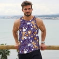 thumbnail image 6 of Gukieu Bowling Game Print Men's Quick Dry Fitness Vest, Round Neck Sleeveless Fitness Bodybuilding Top-3X-Large, 6 of 7