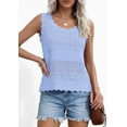 thumbnail image 3 of PRETTYGARDEN Womens Crochet Tank Tops Summer Spring Boho Sleeveless Cute Knit Sweater Vest Trendy Beach Vacation Clothes, 3 of 10