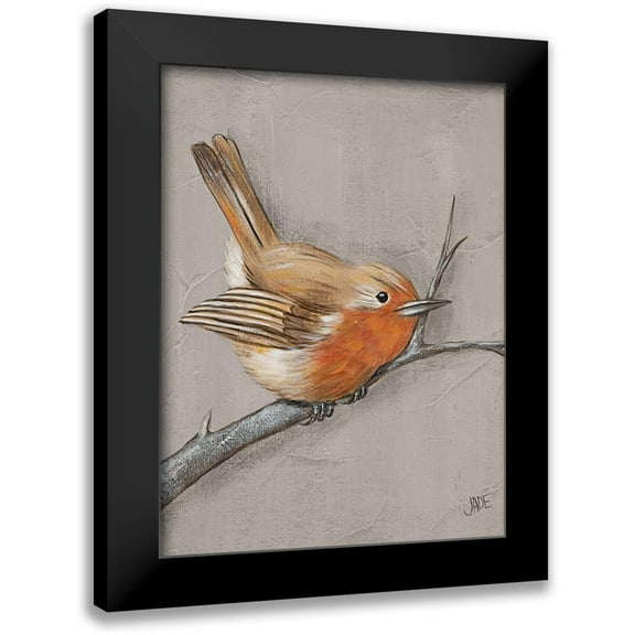 Reynolds, Jade 12x14 Black Modern Framed Museum Art Print Titled - Winter Bird II