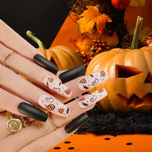Glow in the dark textured pumpkins 🎃🍂👻, Gallery posted by Katie's Nails