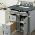 thumbnail image 3 of James Martin Vanities 30" Single Vanity, Urban Gray, w/ 3 CM Parisien Bleu Quartz Top, 3 of 5