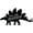 Black, variant on Stegosaurus Dinosaur Wall Decal - "You are dinomite" Quote for Bedroom Walls - 20"x15" - Dino Décor for Boy's Room