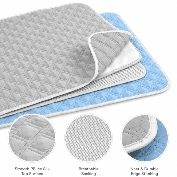 Cooling Mat for Dogs 150x100cm Gray, Dog Cooling Mat Indoor Outdoor Self Cooling Dog Cooling Pad Washable Pet Cooling Mat for Summer
