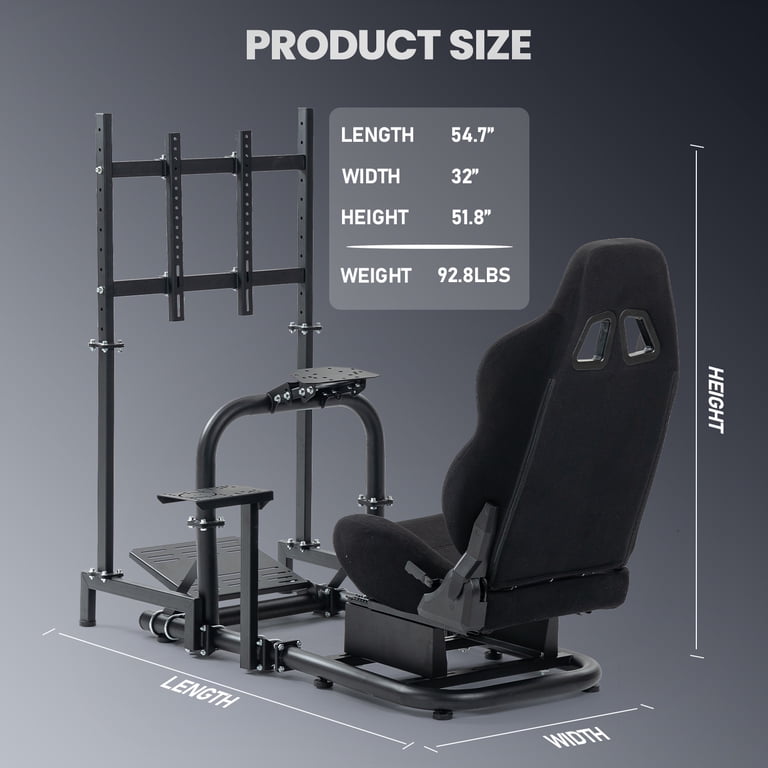 Logitech G923 Supllueer 8040 Racing Sim Cockpit - Triple Monitor Stand ...
