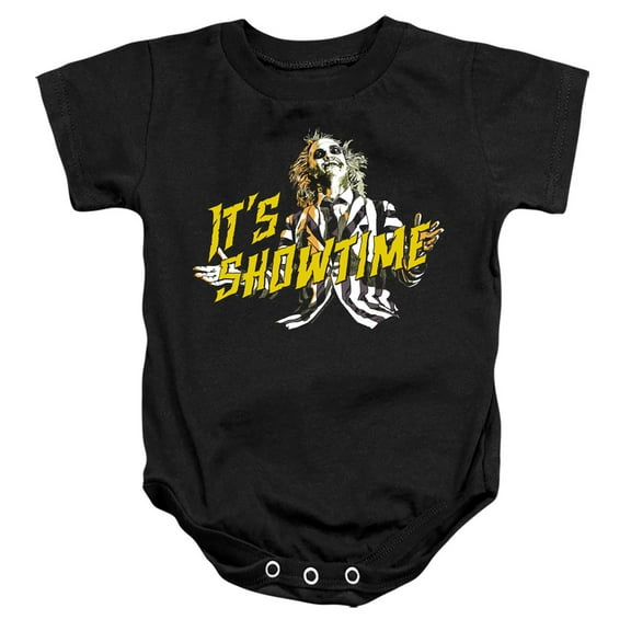 Beetlejuice Showtime Unisex Infant Snap Suit for Baby (18 Months), Black