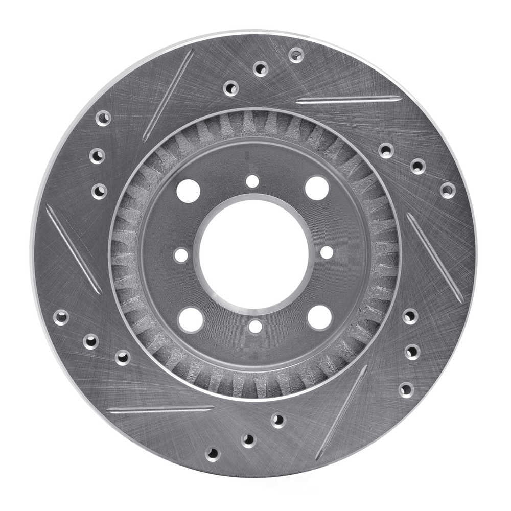 Dynamic Friction Company 631-01002R DFC Brake Rotor - Drilled And Slotted - Silver