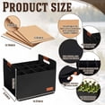 thumbnail image 2 of Windyun 8 Pcs 12 Bottle Wine Carrier with Reinforced Cardboard Set Reusable Felt Wine Carrier Tote Bag with Handles 14.57 x 12.6 x 10.63 Inch Collapsible Ratafia Packing Boxes for Moving (Black), 2 of 7