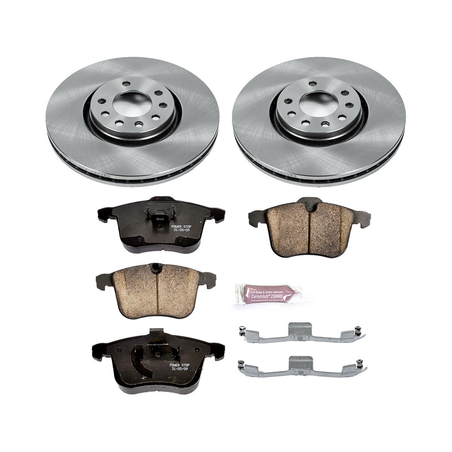 Power Stop Front Stock Replacement Brake Pad and Rotor Kit KOE5349