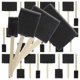 thumbnail image 1 of 20 Pcs Foam Sponge Wooden Handle Paint Brush Set-, , Very Suitable for Acrylic, 1 of 5