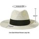 thumbnail image 2 of Women Wide Brim Straw Panama Roll Up Hat Belt Buckle Fedora Beach Sun Hat Upf50+, 2 of 5