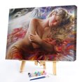 thumbnail image 1 of Cuadros Decorativos Kits de pintura al óleo por números para mujer durmiente, dibujo en lienzo, arte de imagen para colorear DIY Tmvgtek embutido en tela, 1 of 9