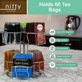 thumbnail image 4 of Nifty Solutions Tea Bag Spinning Carousel – 6 Compartments, 60 Tea Bags Storage, Chrome, 4 of 7
