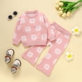 thumbnail image 2 of Futezty Toddler Boys Girls Clothes Fall Winter Outfit Sets, Kids Outfits Sets Long Sleeved Round Neck Cute Stretch Waistband 1T 2T 3T 4T 5T 2PCS Playwear Set, 2 of 9