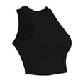 thumbnail image 3 of Playeras George para Mujer, Crop Healter Slim Negro Talla EG, 3 of 4