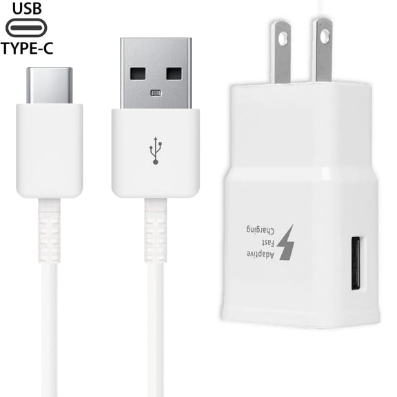 Samsung Galaxy Fast Charger, Adaptive Fast Charging Wall Charger Plug with USB Type C Cable Replacement for Samsung Galaxy S9 S9 Plus S8 S8 Plus S10 S10 Plus Note 9 Note 8, Fast Charger for Samsung
