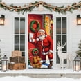 thumbnail image 3 of Upgraded&nbsp;35 X 71 Inch Christmas Door Cover - Santa Claus Pattern - Christmas Day Door Decoration - Festival Party Decoration V, 3 of 6