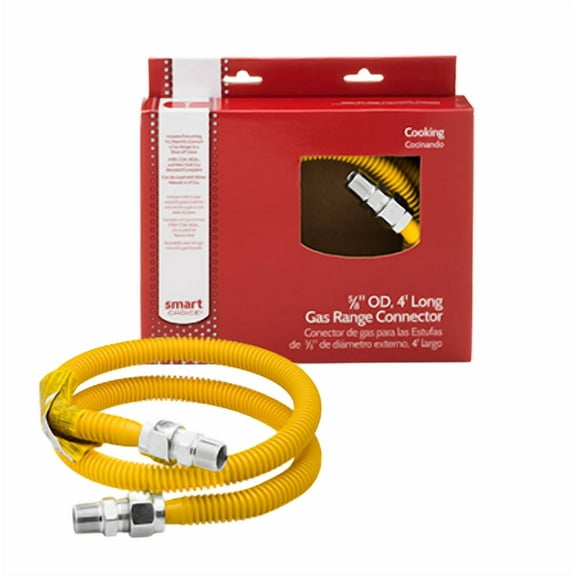 FRIGIDAIRE 5304432129 Gas Connector,1/2in.,MIP,Stainless Steel