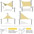 thumbnail image 6 of NAWAY Waterproof Sun Shade Sail 12'X12'X12' Triangular UV Resistant Rain Canopy, Curved Edges Shade Cloth for Outdoor Patio, Deck, Yard -Sand, 6 of 6