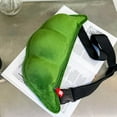 thumbnail image 5 of LUUFILx Women's Plush Pea Shape Messenger Bag, Green, 5 of 8