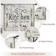 thumbnail image 5 of Farmhouse Kitchen Curtains Country Rustic Short Small Retro Vintage Wood Fork and Spoon Rod Pocket Wooden Board Funny Quotes Bedroom Living Room Treatment Fabric 2 Panels 27.5Wx39H Inch, 5 of 6