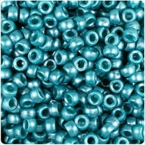 BeadTin Teal Pearl 6.5mm Mini Barrel Pony Beads (1000pcs)