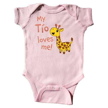 

Inktastic My Tío Loves me- cute giraffe Gift Baby Boy or Baby Girl Bodysuit