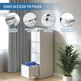 thumbnail image 4 of 4 Drawer File Cabinet, Metal Vertical Filing Cabinets for Home Office, Steel Storage Cabinet for Hanging Legal/Letter Size Files, Assembly Required (White), 4 of 6