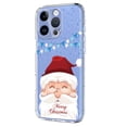 thumbnail image 3 of Christmas Style Phone Case For iPhone 14 Pro Max,Cute Christmas Pattern Back Design,Ultra Slim Soft TPU Protective Shockproof Anti-fall Anti-Scratch Transparent Thin Phone Case,Christmas Santa, 3 of 9