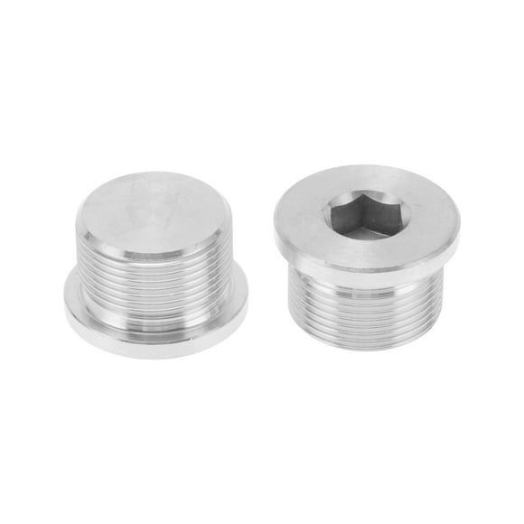 Accesorios de tubería de acero inoxidable 304 Unique Bargains M27x1.5 tapón hexagonal 2 piezas